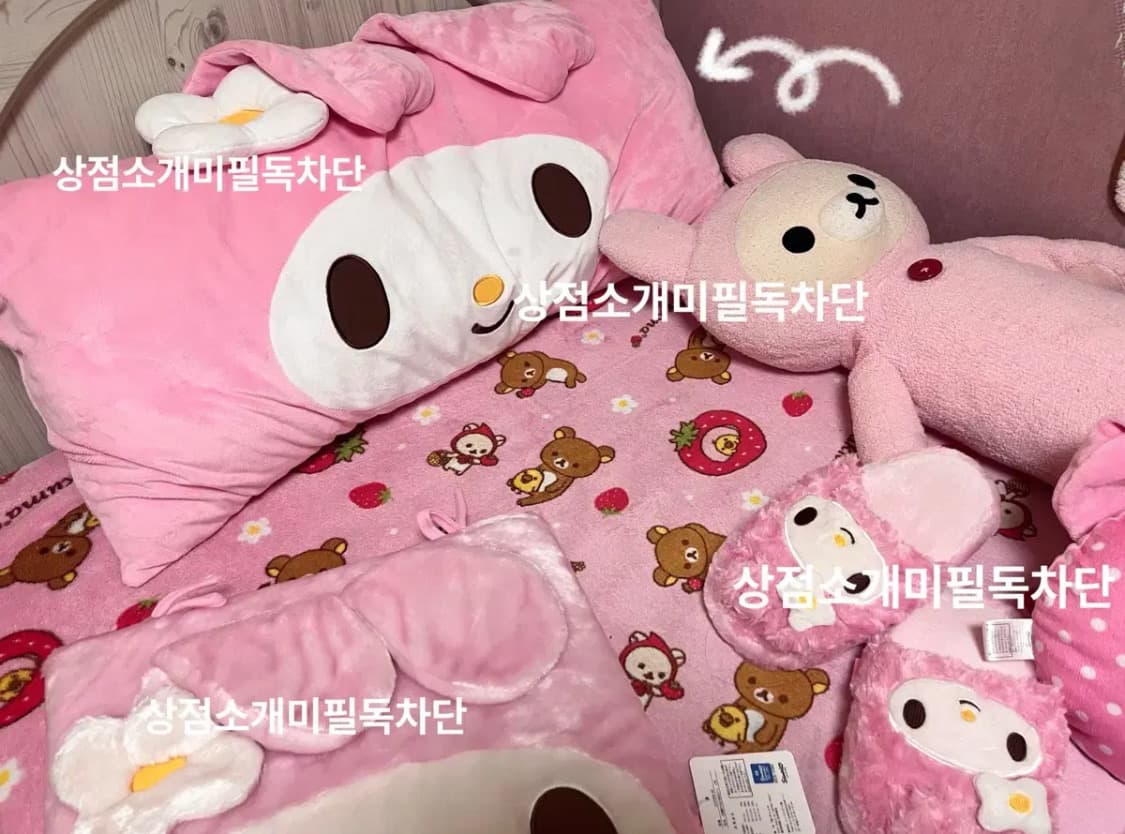 고전 마이멜로디 롱 페이스 쿠션 상품이미지2