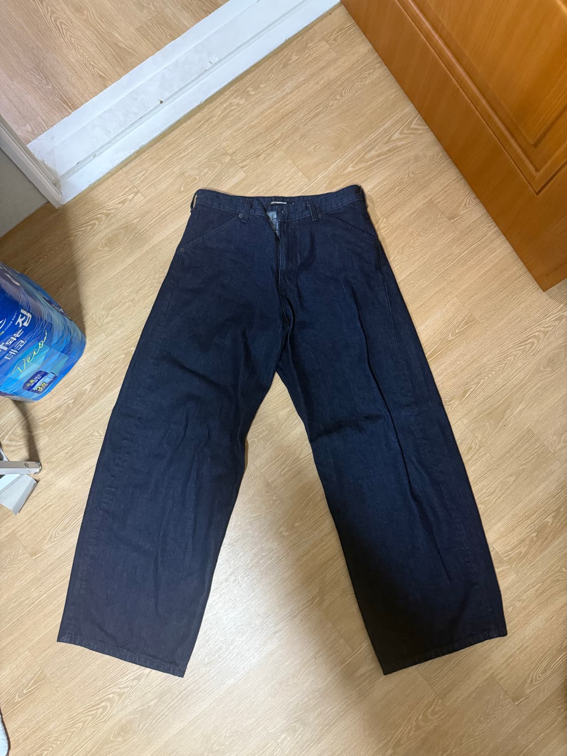 커브드 와이드 진 인디고 상품이미지1