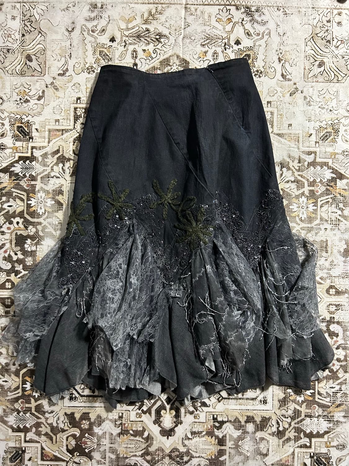 oriental fairy denim midi skirt  상품이미지3