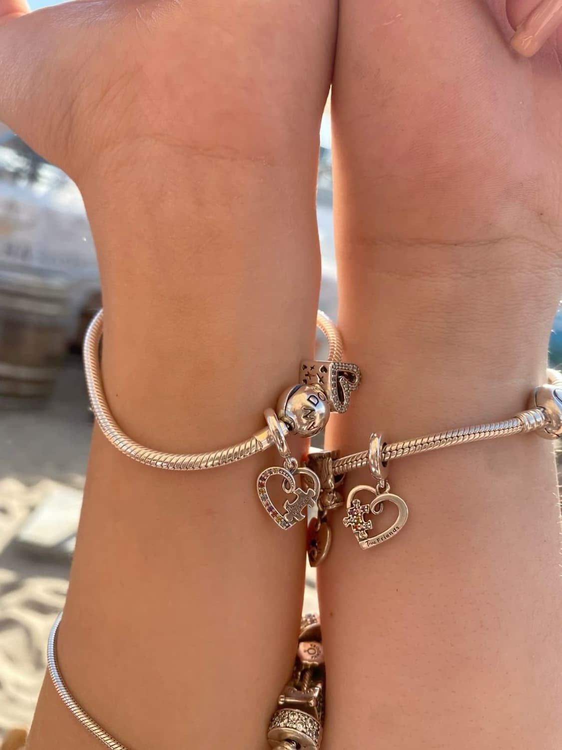 판도라 참 792239C01 스플리터블 퍼즐 피스 하트 프렌드쉽 펜던트  상품이미지1