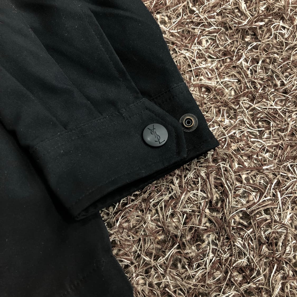 입생로랑 아카이브 폴리쉘 블루종 미니멀 자켓 상품이미지4