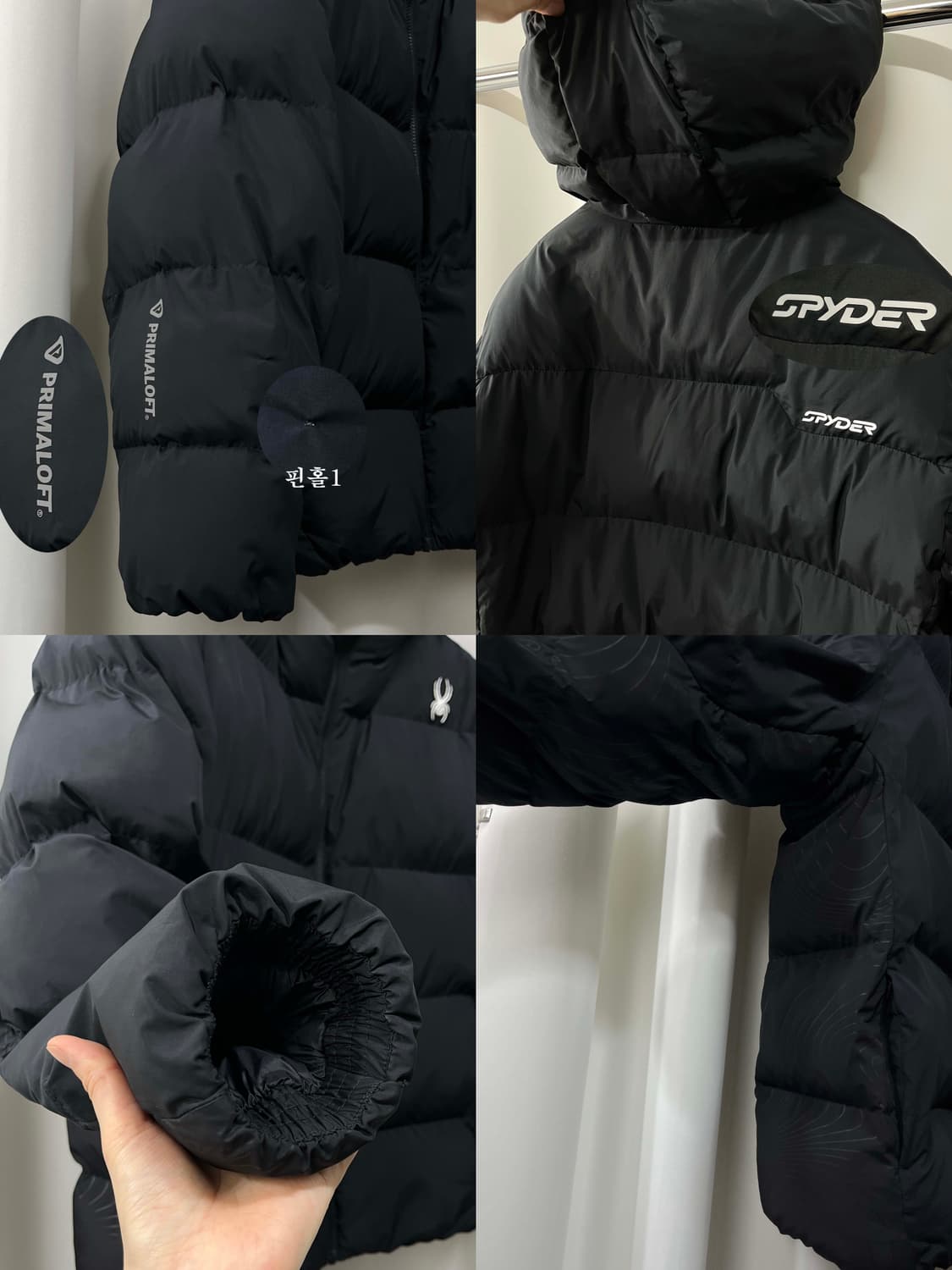 스파이더 블랙 프리마로프트 패딩 자켓 상품이미지6