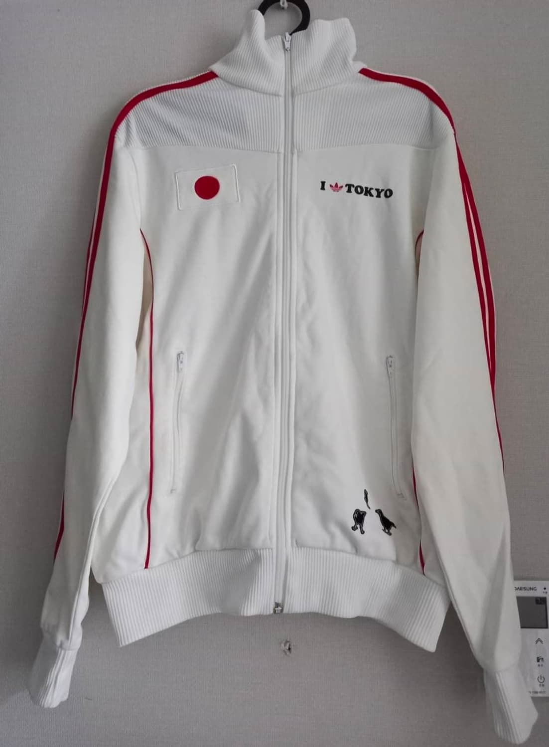 아디다스 도쿄 TOKYO 흰빨 화이트 트랙탑 져지집업 90 / S 상품이미지1