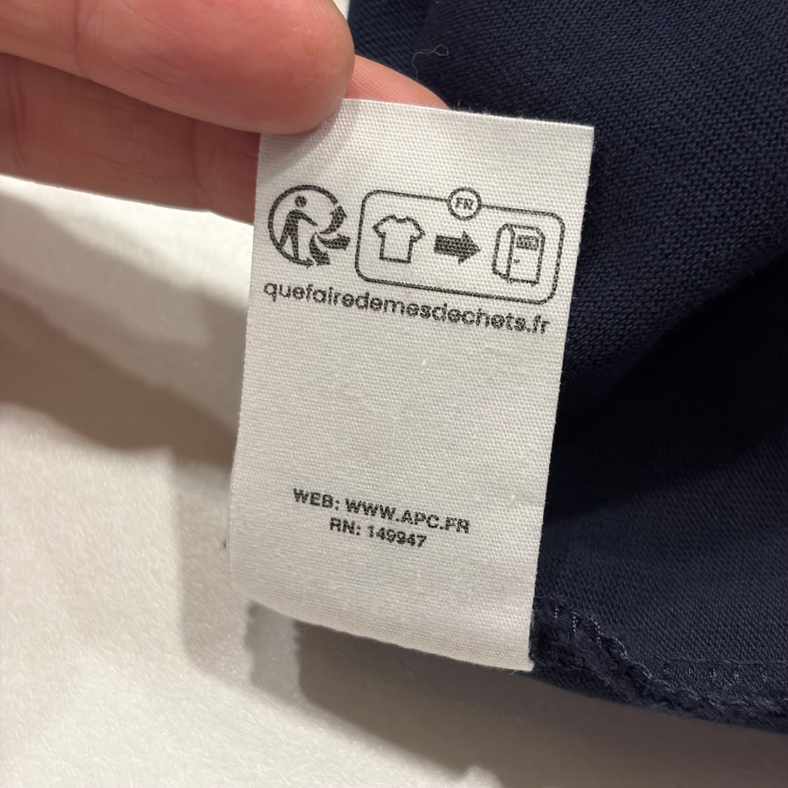 [M] A.P.C. 아페쎄 네이비 반팔 티셔츠 C179 상품이미지7