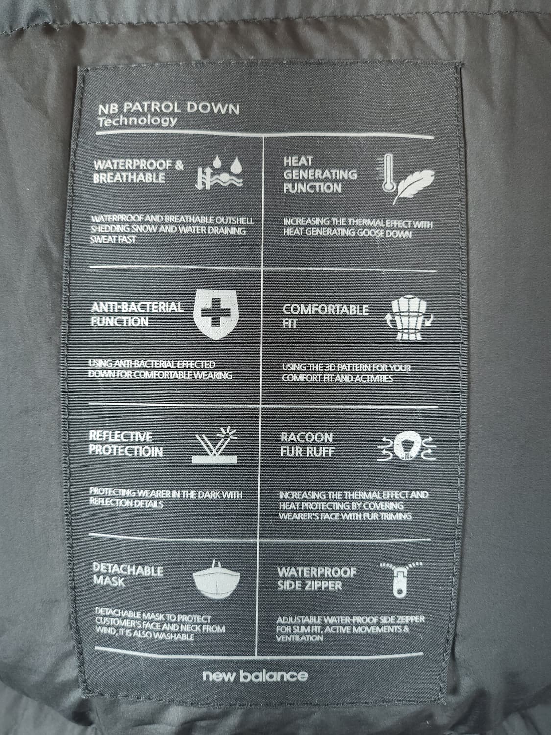 뉴발란스 패트롤 구스다운 L(100) 블랙 상품이미지9