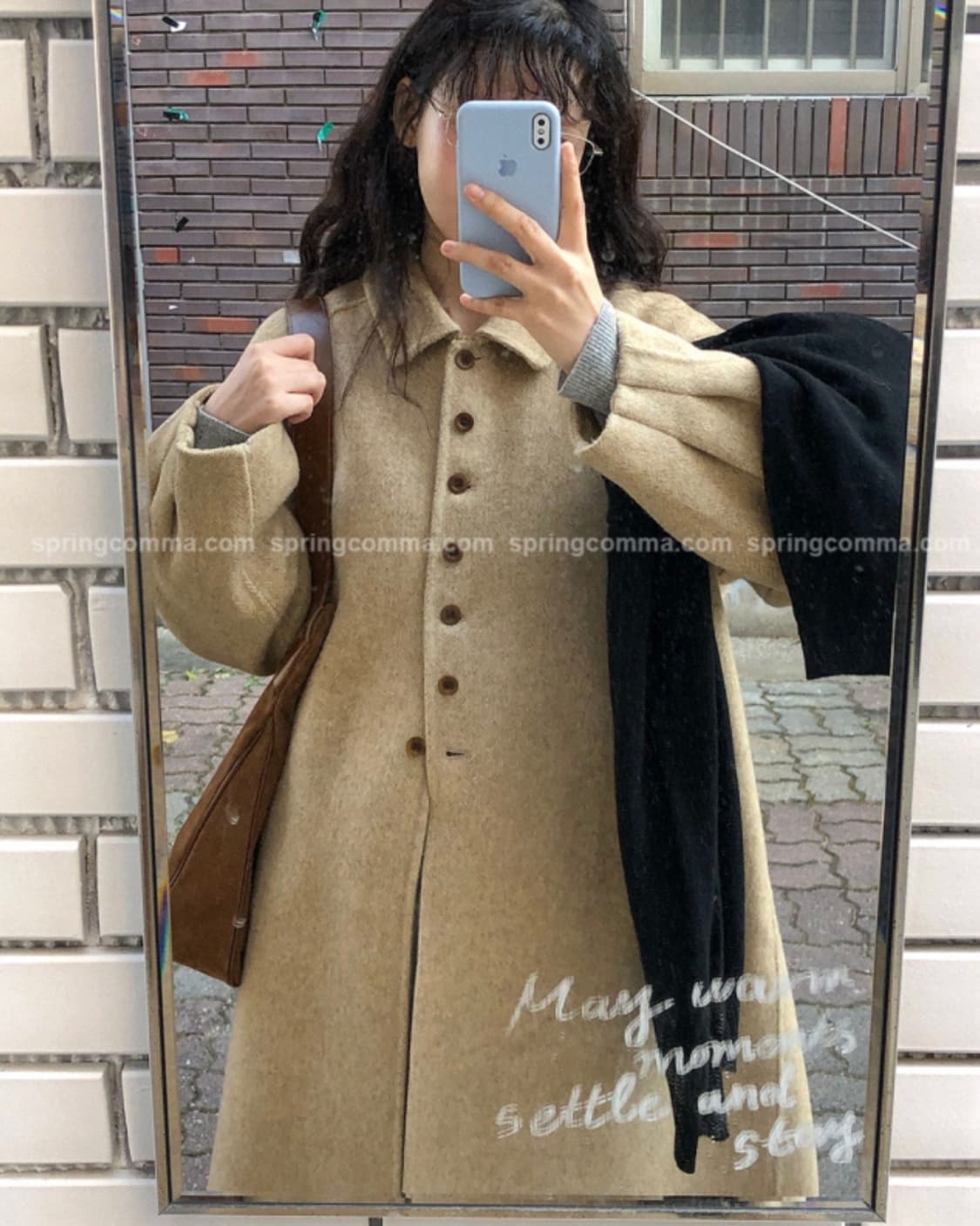 스프링콤마 퍼블릭 울핸드메이드코트(울100%)_베이지 상품이미지3