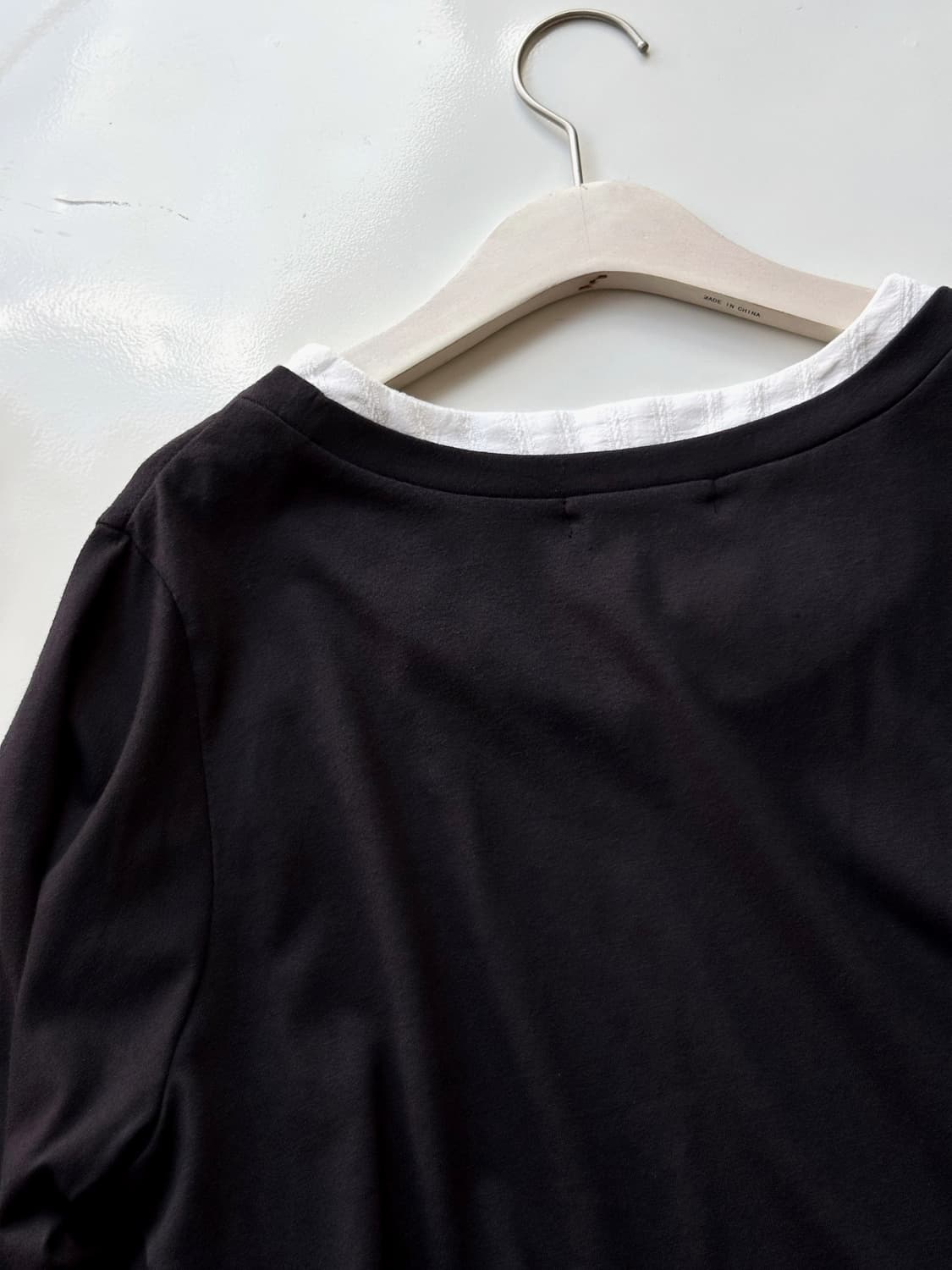 Design layer cotton 3/4 sleeve TOP 상품이미지5