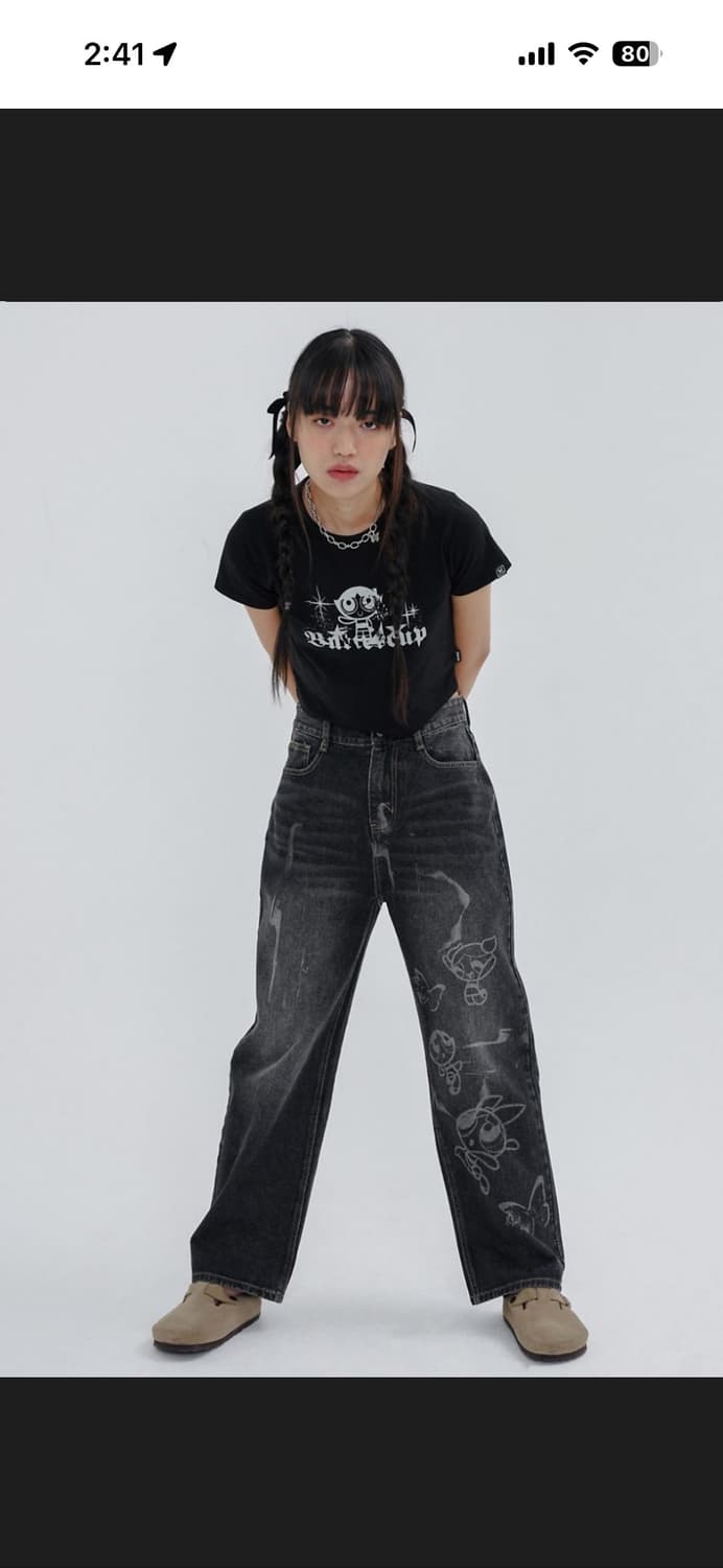 팬시클럽 파워퍼프걸 콜라보 블랙데님 상품이미지2