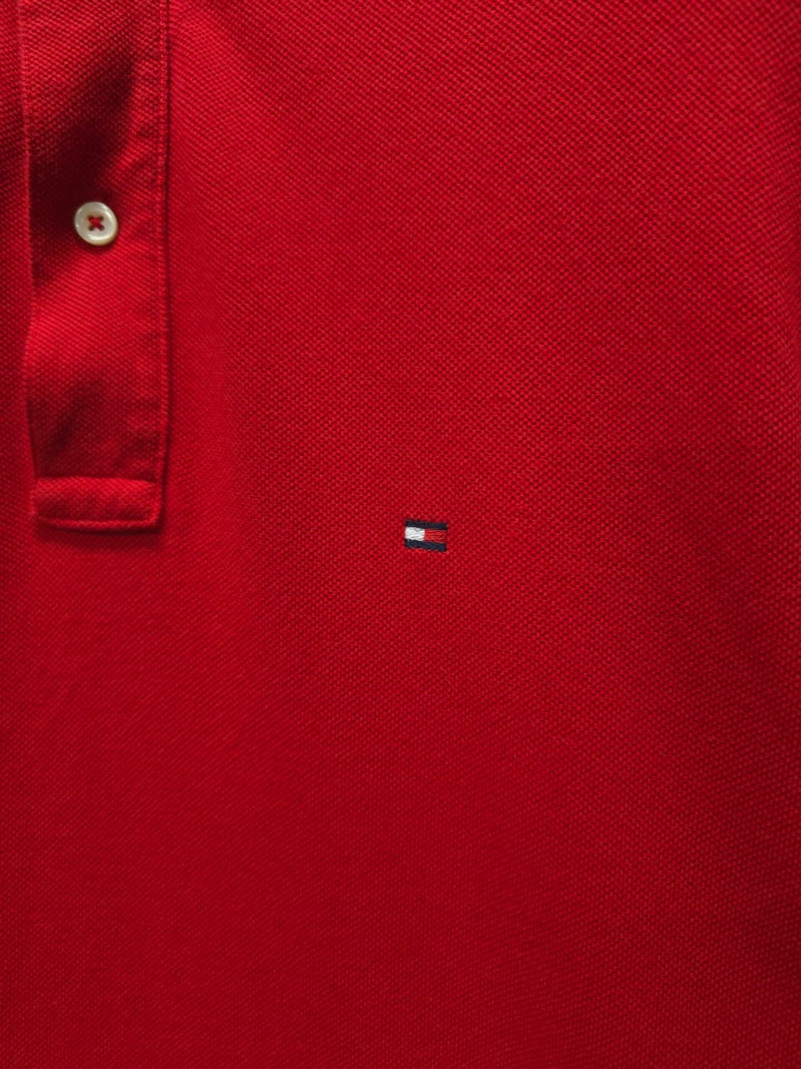 타미힐피거 남성 클래식핏 반팔 카라티 레드 (100) 상품이미지4