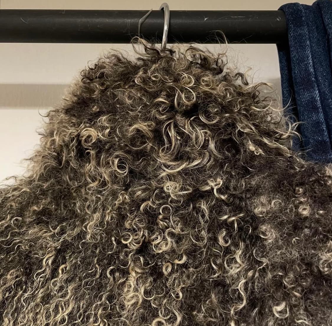 브라운 시어링 퍼 코트 상품이미지3