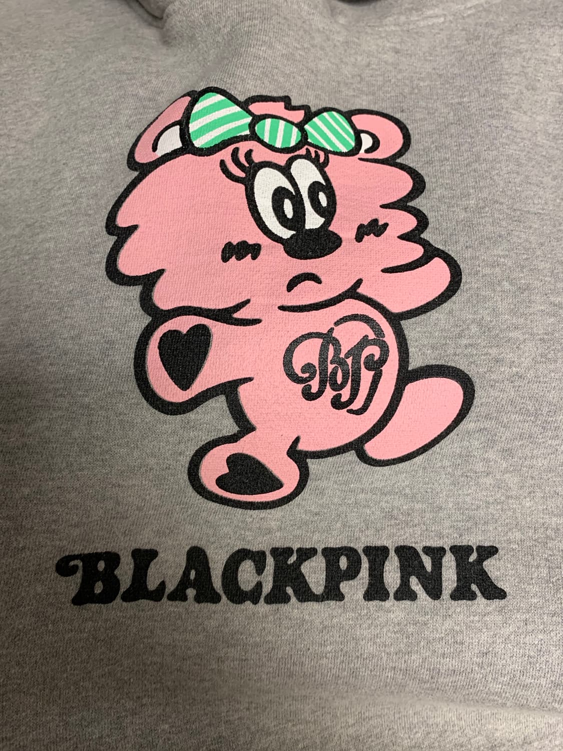 [XL] 블랙핑크 베르디 플러시 후드 그레이 상품이미지3