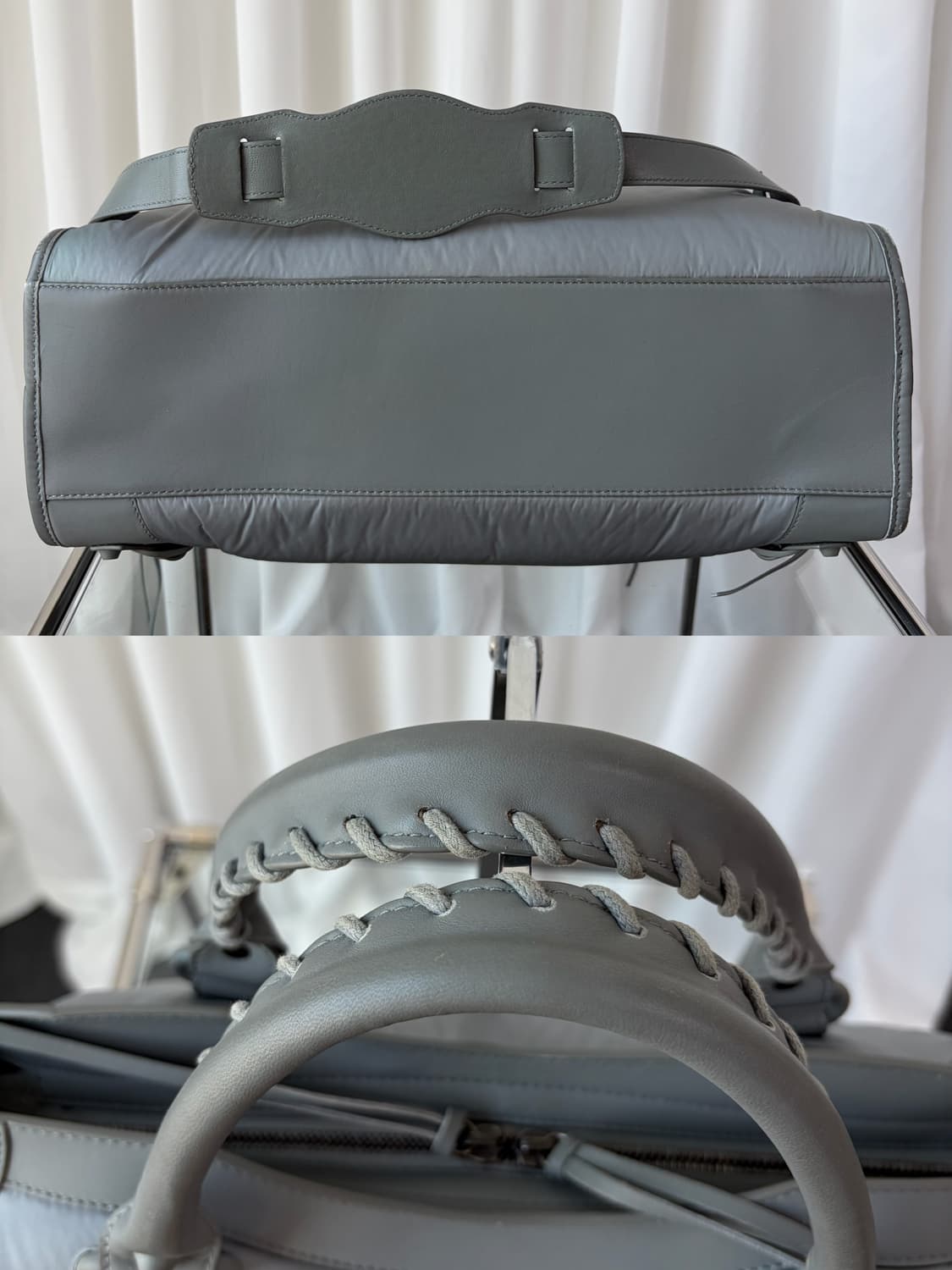 (레어) 발렌시아가 클래식 시티 퍼프 나일론 매트 그레이 모터백 상품이미지8