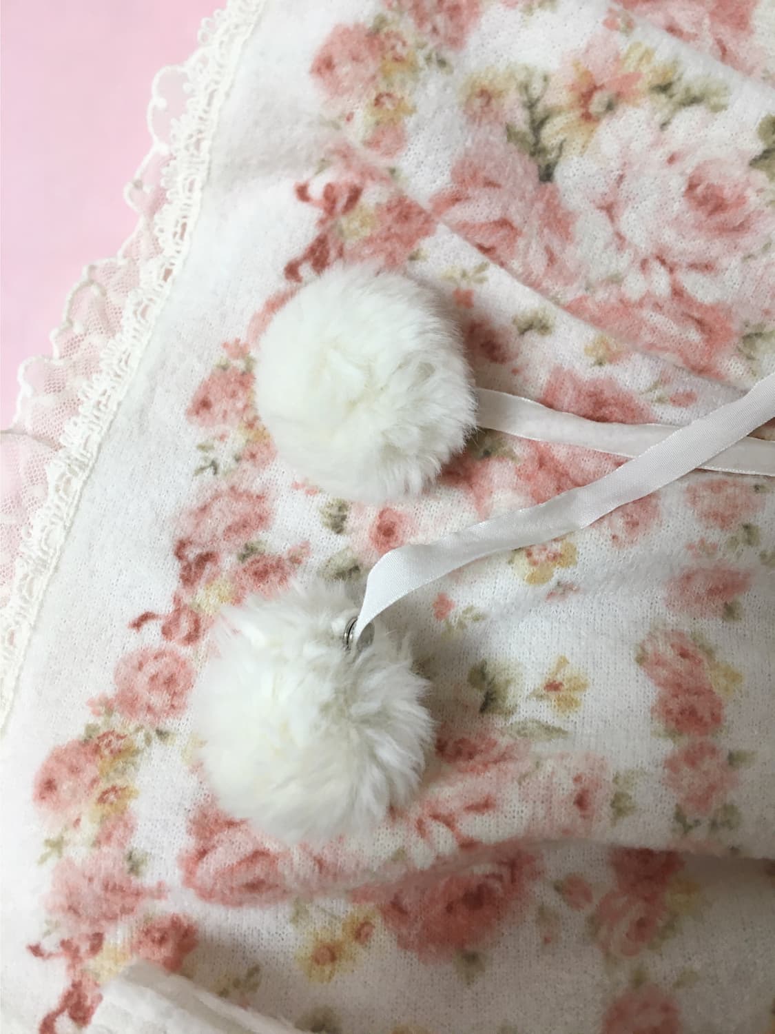 고전 리즈리사 플로럴 폼폼이 니트 원피스 히메갸루 라떼갸루 트랄라라 상품이미지4