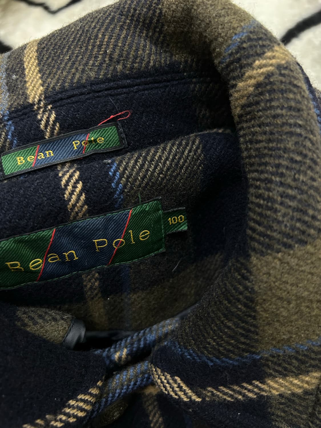 [L]빈폴 헤비울 오버핏 체크 코트 상품이미지5