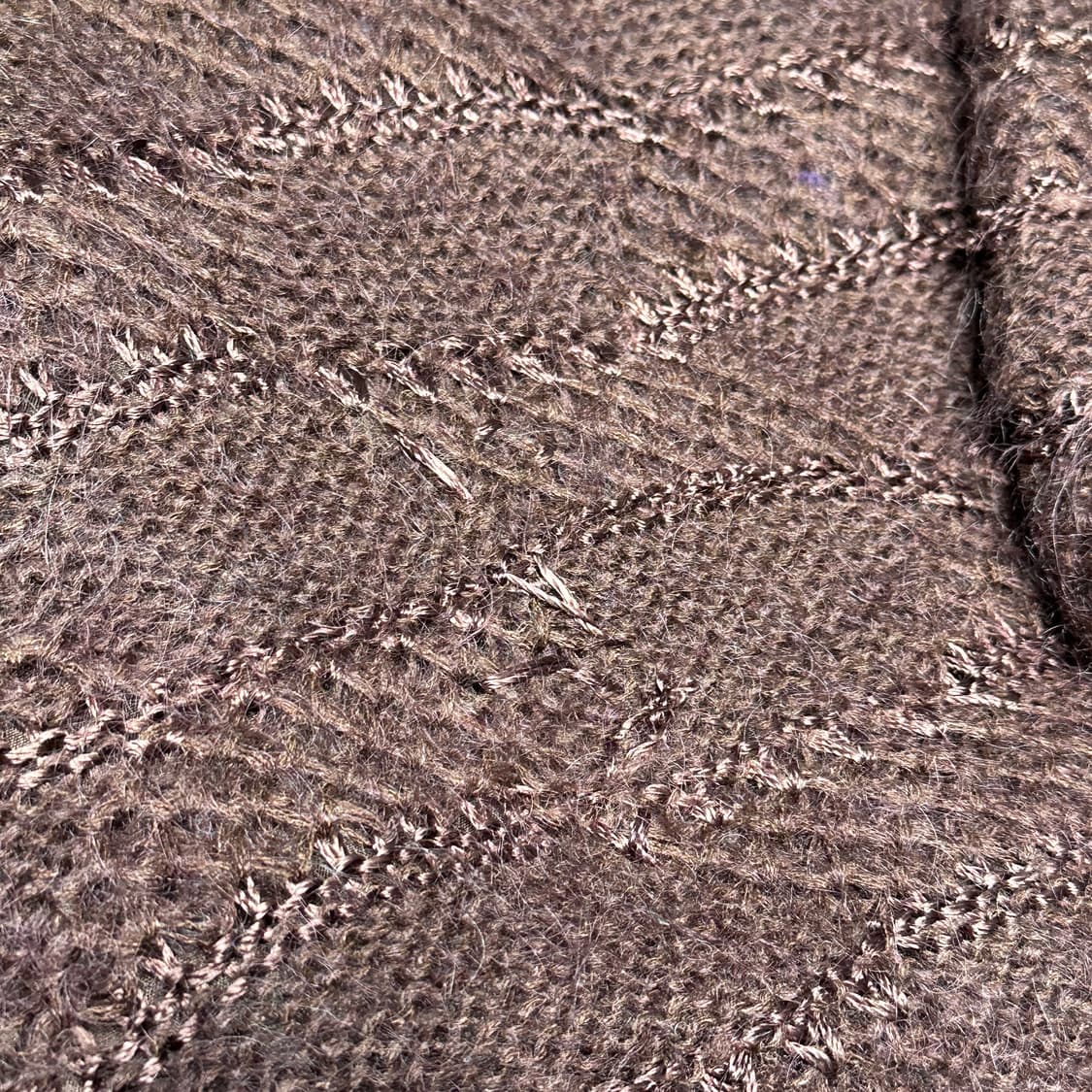 일본 빈티지 코코아 니트 가디건F /레트로 글로시 버튼 상품이미지4