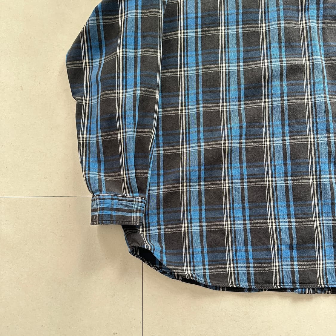 90s 폴로스포츠 스포츠맨 해비코튼 체크셔츠 XXL 상품이미지9