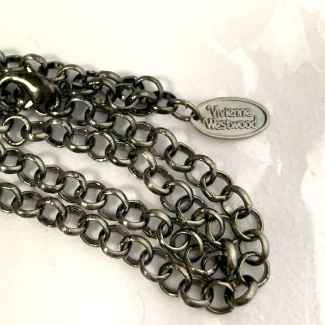 비비안웨스트우드 아카이브 엔틱 황동 그레이 원석 빅orb 팬던트 목걸이 상품이미지5