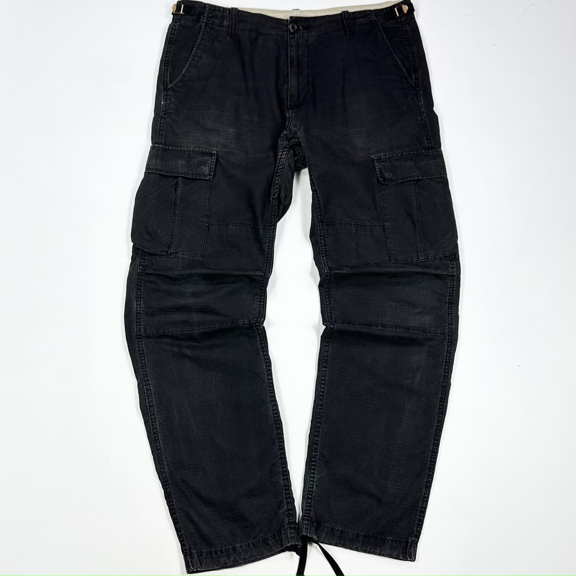 (수선존재, 34) 칼하트 wip 오리지널 립스탑 카고팬츠 블랙 상품이미지2