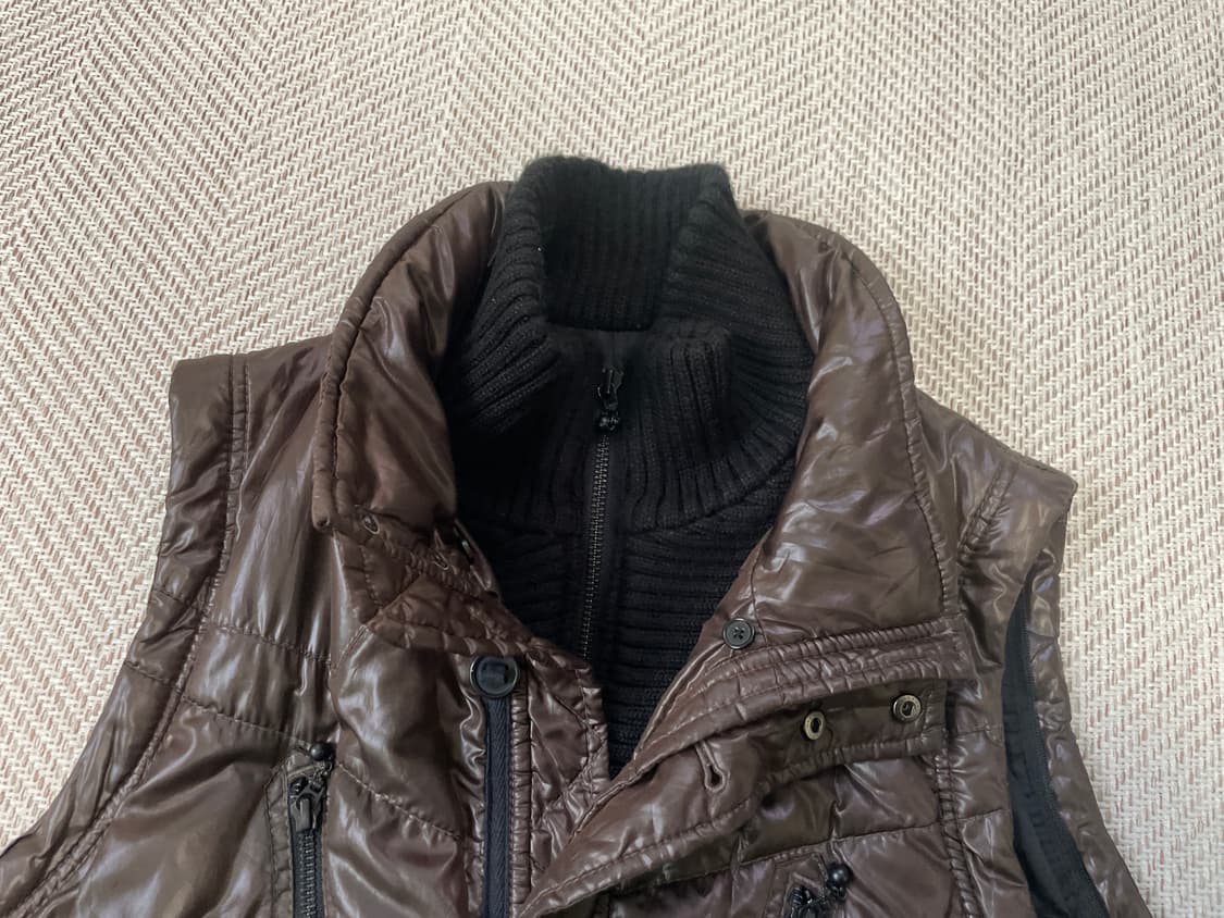 Hideway nicole  인서트 퀼팅 브라운 패딩 베스트 J03729 상품이미지4