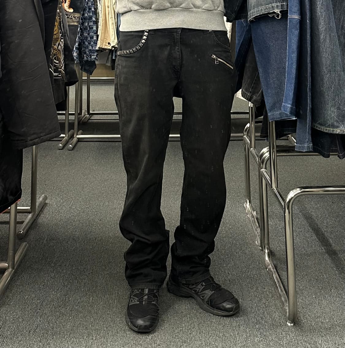 34)Lee 빈티지 스터드 블랙 데님팬츠 상품이미지2