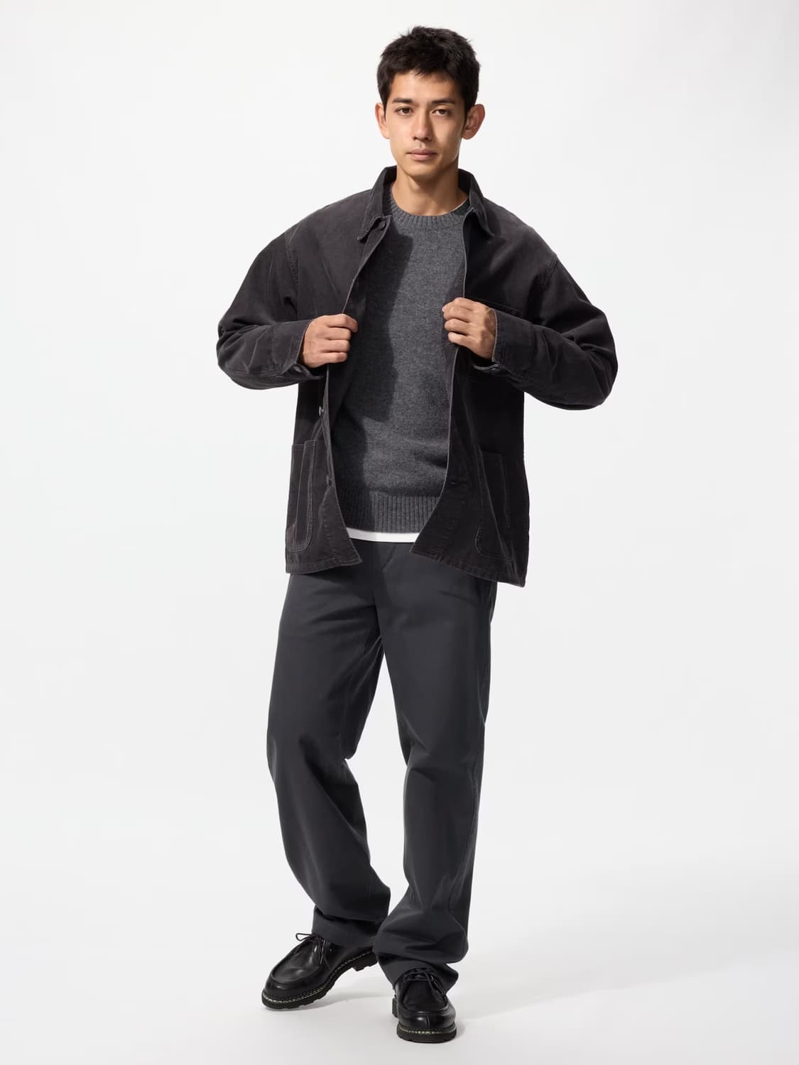 유니클로 스트레이트치노팬츠(릴랙스핏) - 다크그레이 76 사이즈 상품이미지1