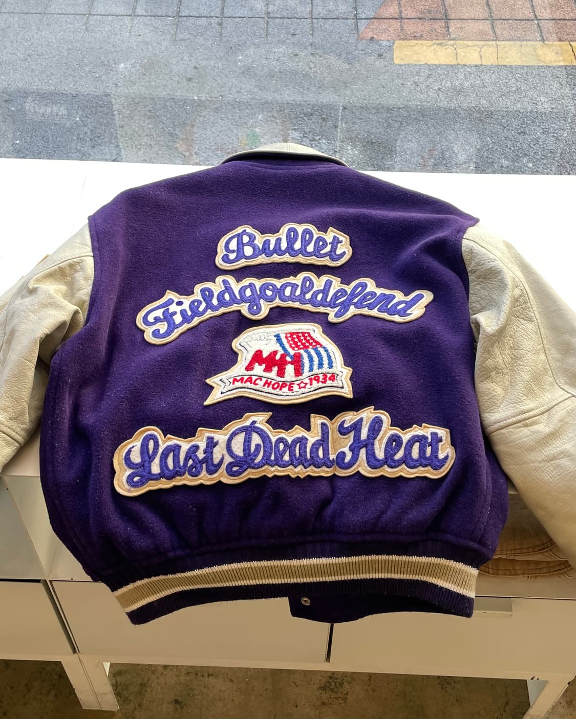 90‘s Machope Wool & Leather varsity jkt 상품이미지8