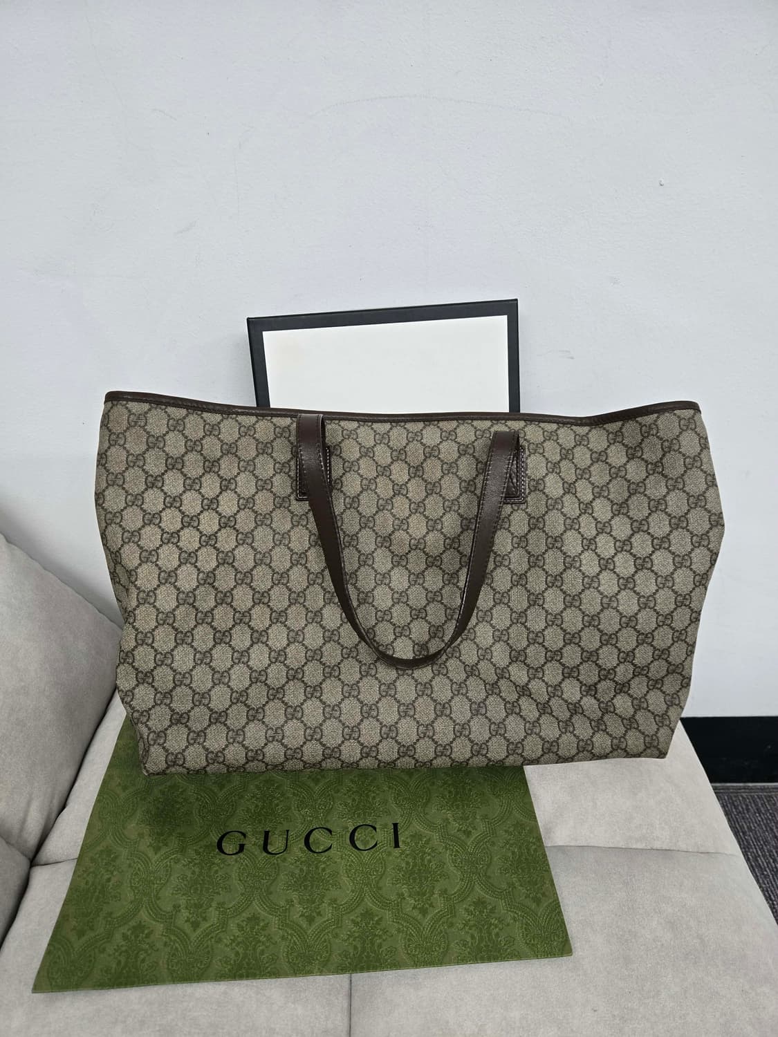 [보증서 정품] 구찌 시그니처 라지 토트백 상품이미지3