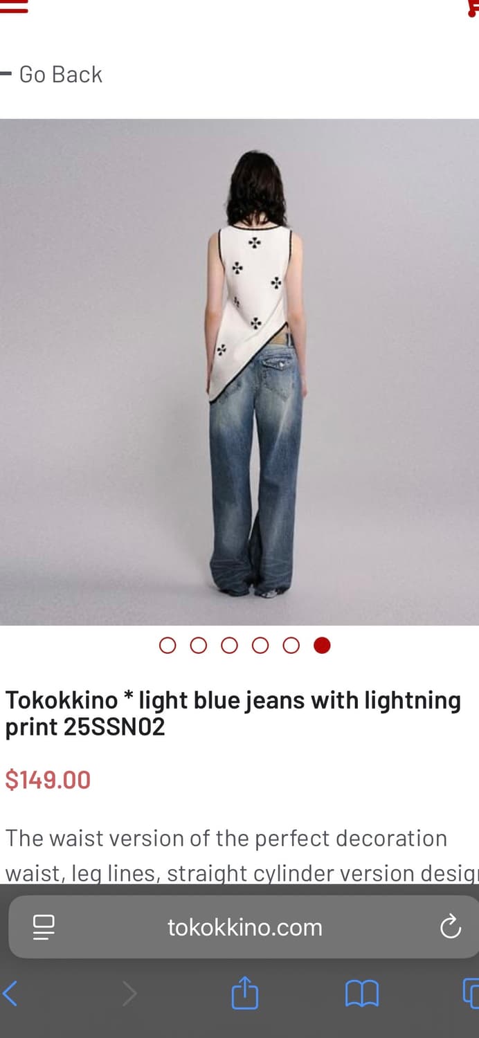 Tokokkino 빈티치 워싱 연 청바지 light blue jeans 상품이미지2