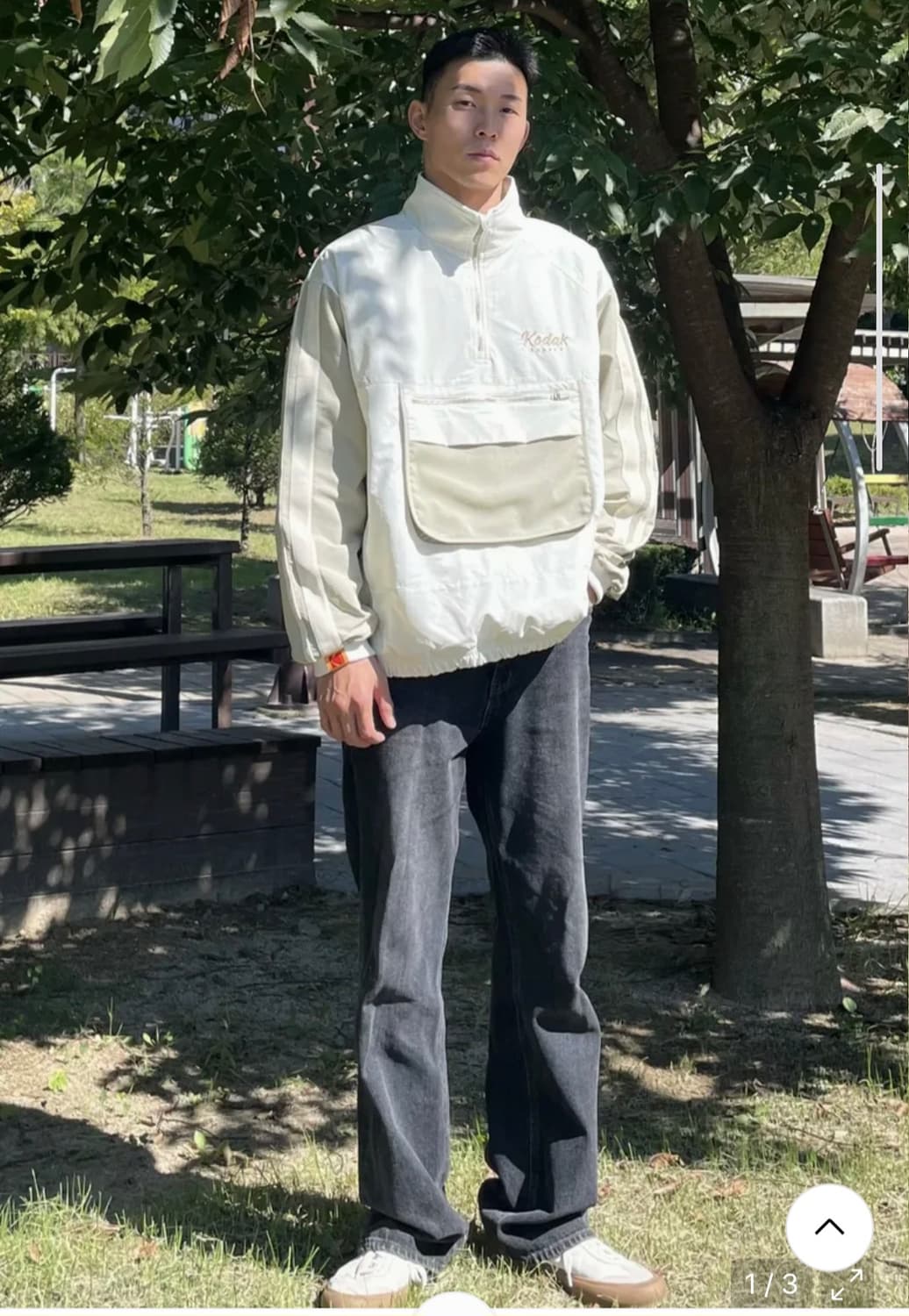 코닥 아노락 남려공용 바람막이 M(95) 베이지 상품이미지2