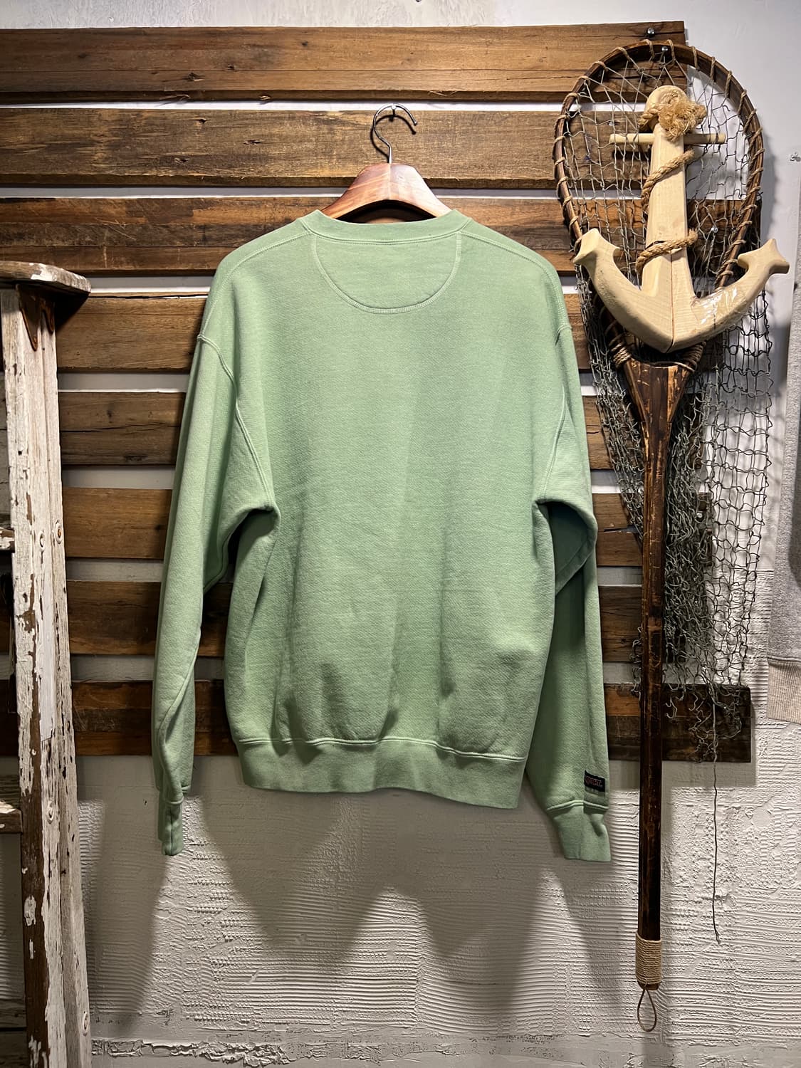 [M]90's Jansport USA 그린 가먼트다잉 스웻셔츠 상품이미지6