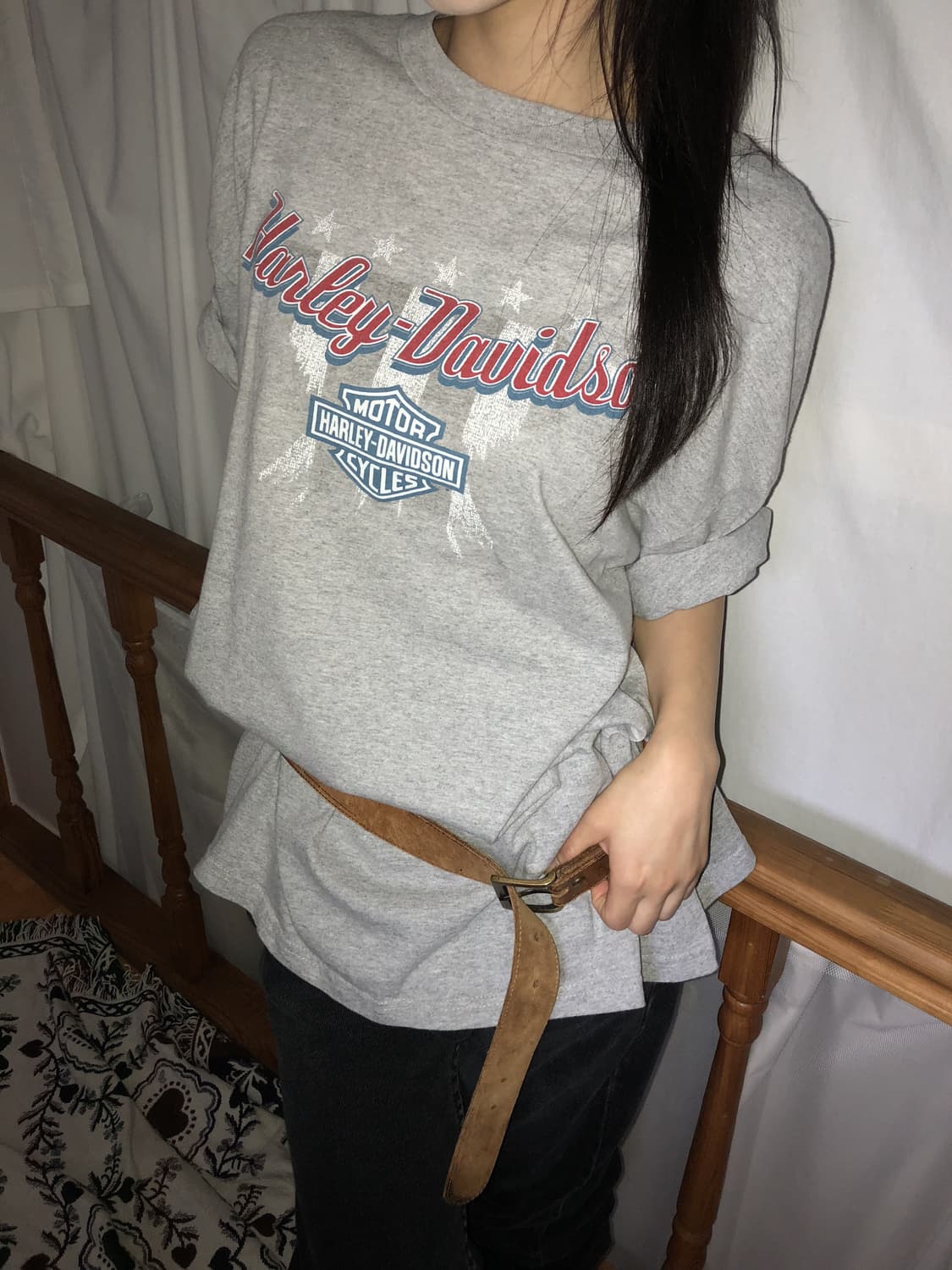 Harley-Davidson / Oversized grey T-shirt 상품이미지1