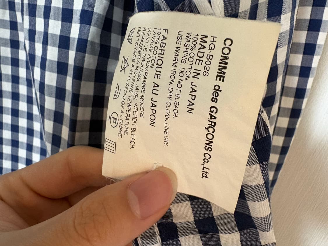 꼼데가르송 옴므 AD 2010 체크셔츠 상품이미지4