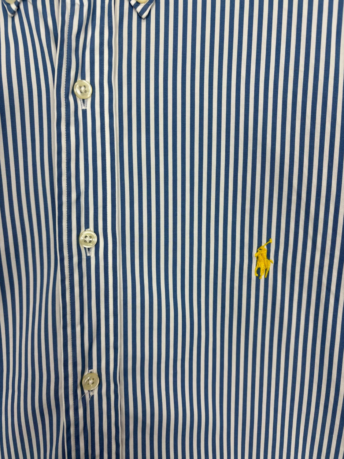  [4XL]POLO폴로 옐로포니 블루 스트라이프 셔츠  상품이미지6