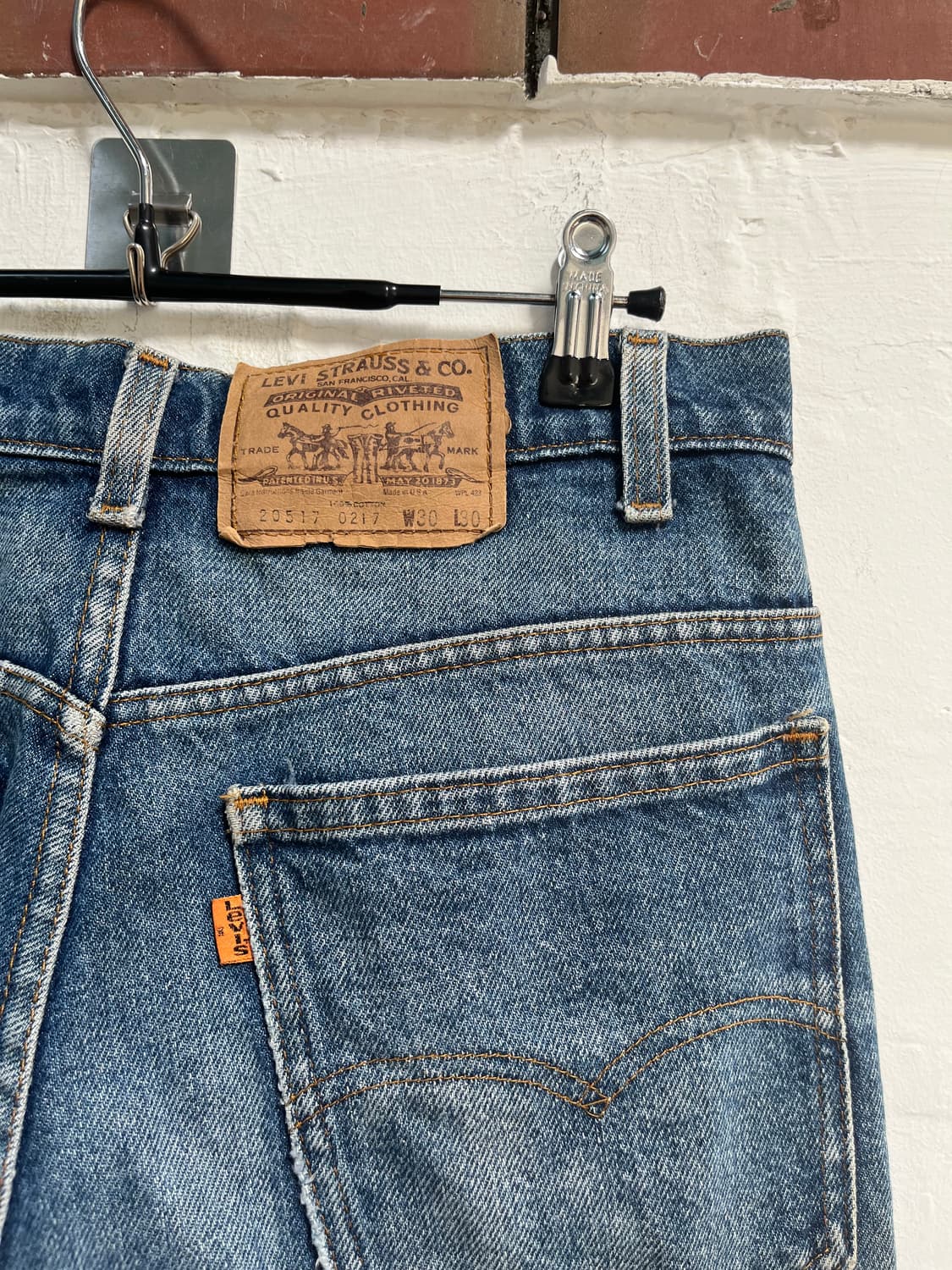 Levis 517 오렌지탭 데님 세미 부츠 진 30x30 상품이미지5