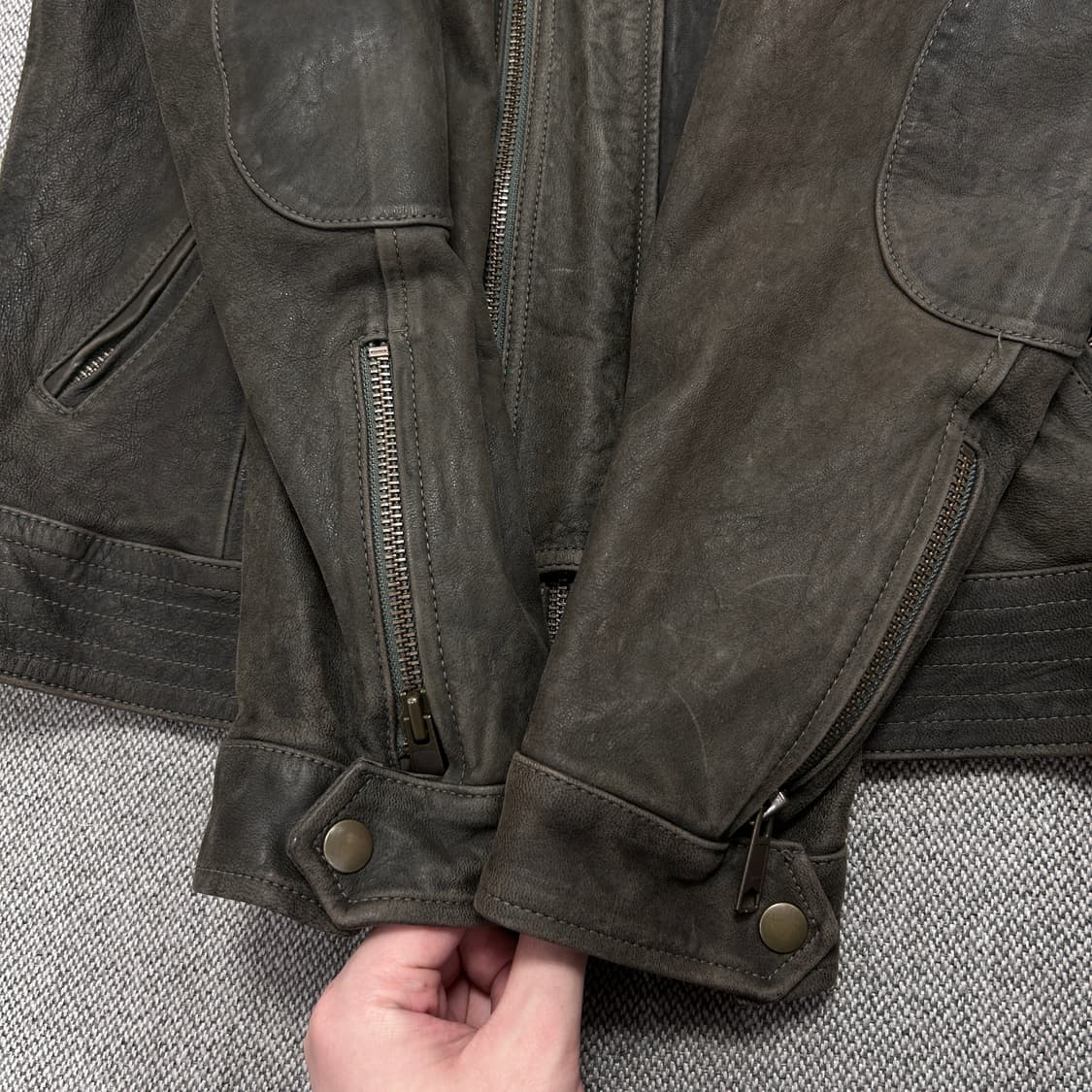 펄프픽션 빈티지 양가죽 바이커자켓(50) 상품이미지6