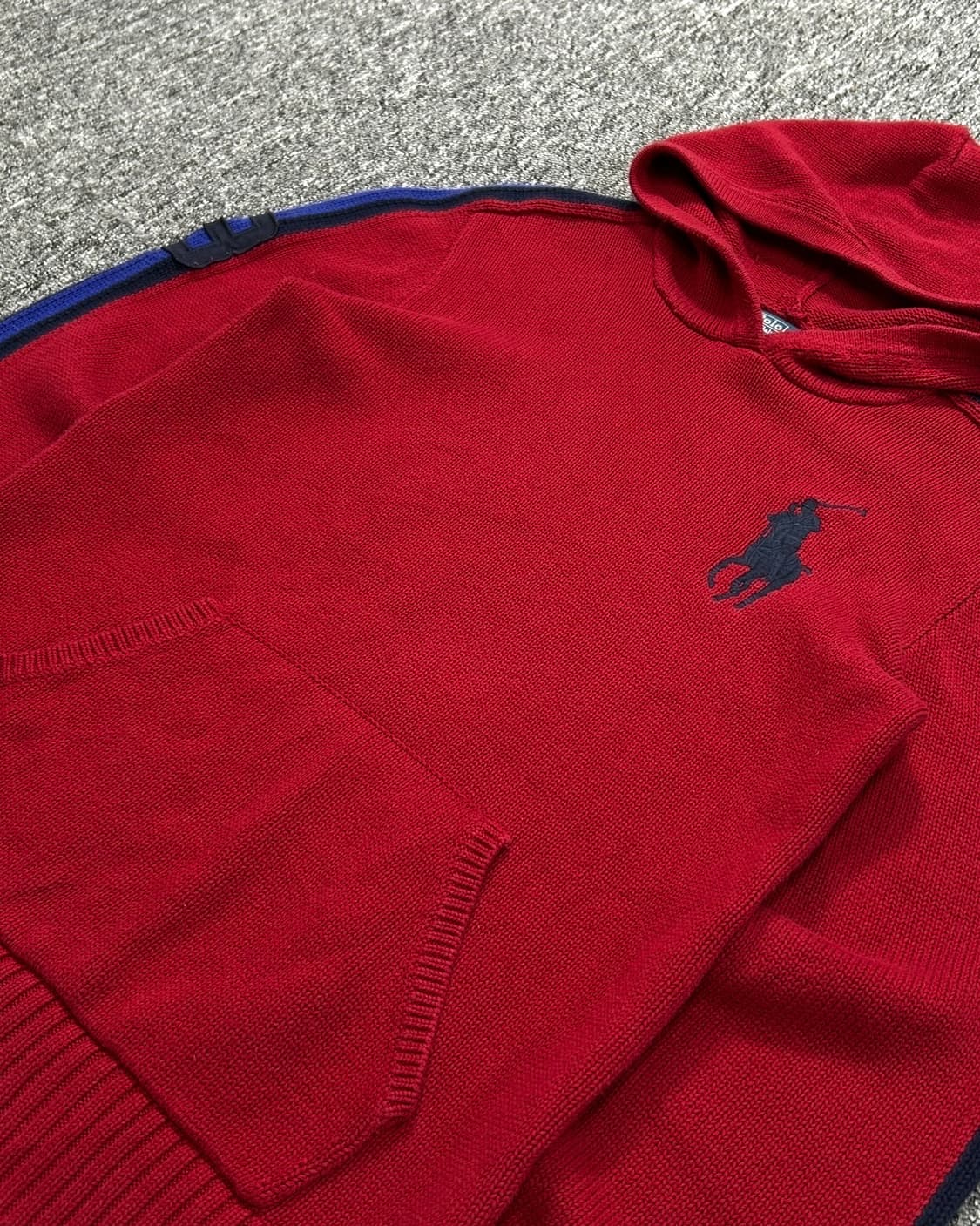 폴로 랄프로렌 빅포니 후드 레드 스웨터  상품이미지2