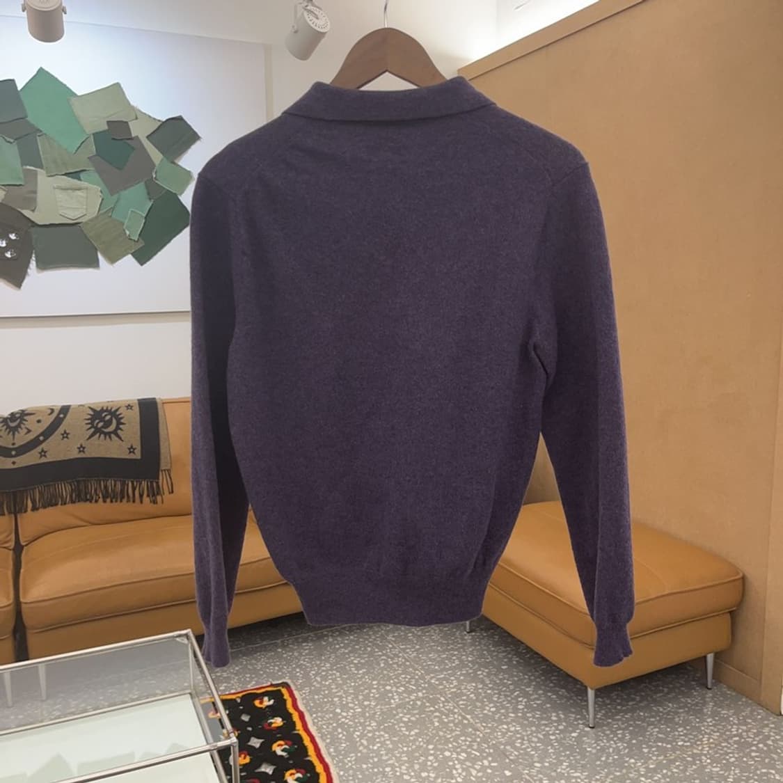 폴로 랄프로렌 메리노울 여리핏 퍼플 카라 니트 90 C06801 상품이미지4