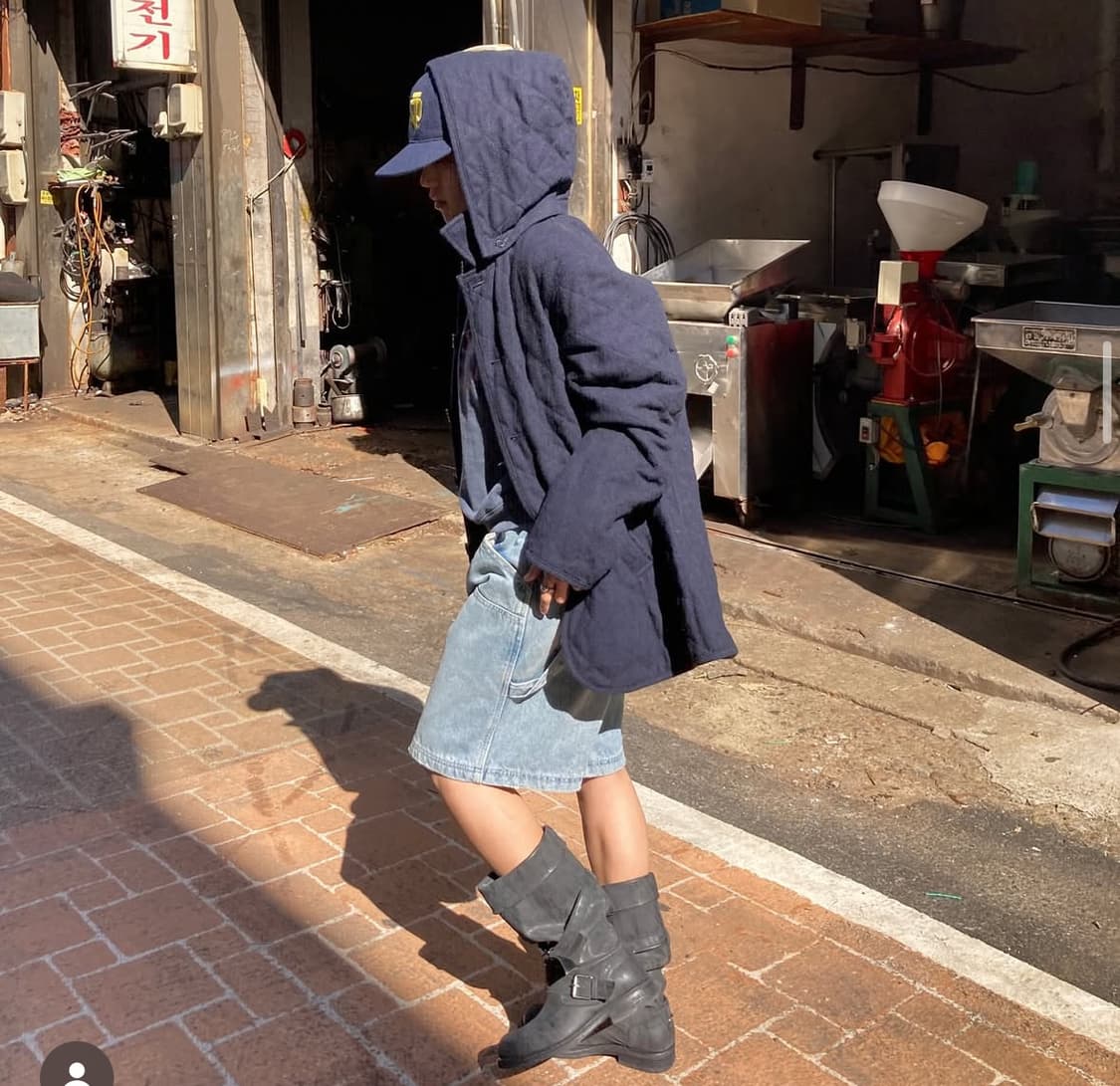 빔즈 하트 후디 누빔 피코트  상품이미지1