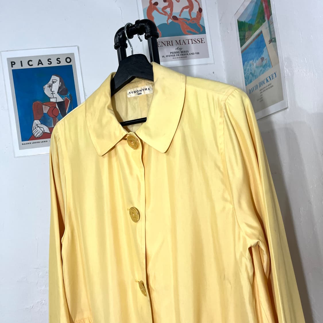 자개버튼 새틴 레인코트 상품이미지4