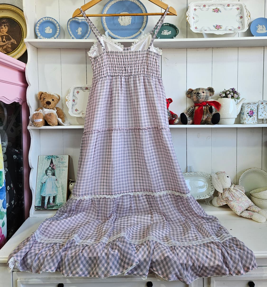 트랄라라(Tralala) 체크 레이스 롱 원피스 상품이미지6