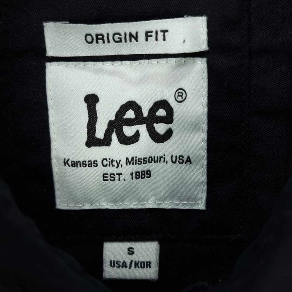 [리] 투포켓 오버핏 워크 셔츠 블랙 M18505 상품이미지8