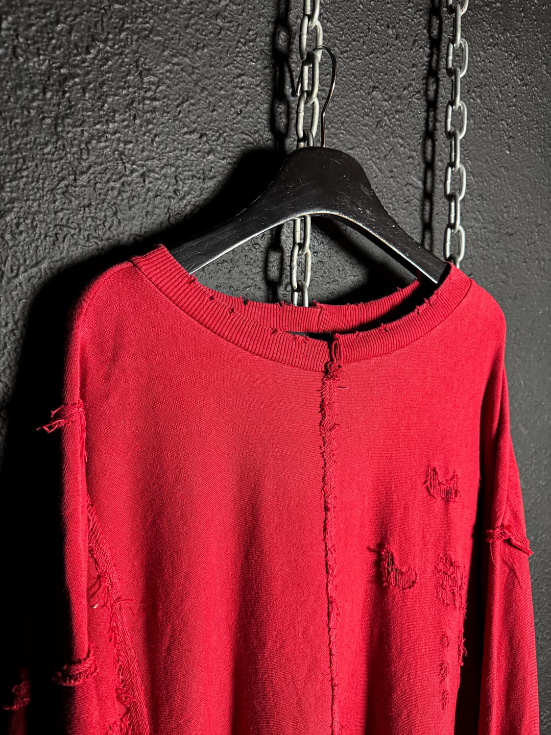 Distressed Red Sweat  상품이미지2