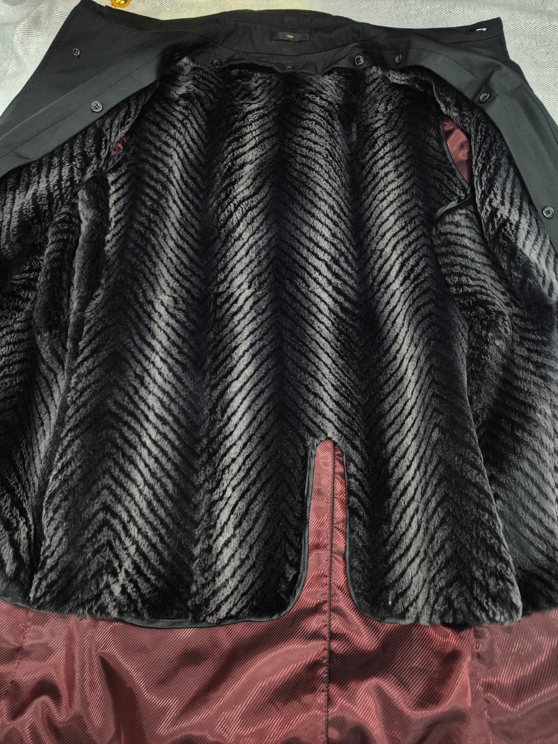 타운젠트 앙고라 100% 모 100% 분리형 롱코트 남성 110사이즈 상품이미지5