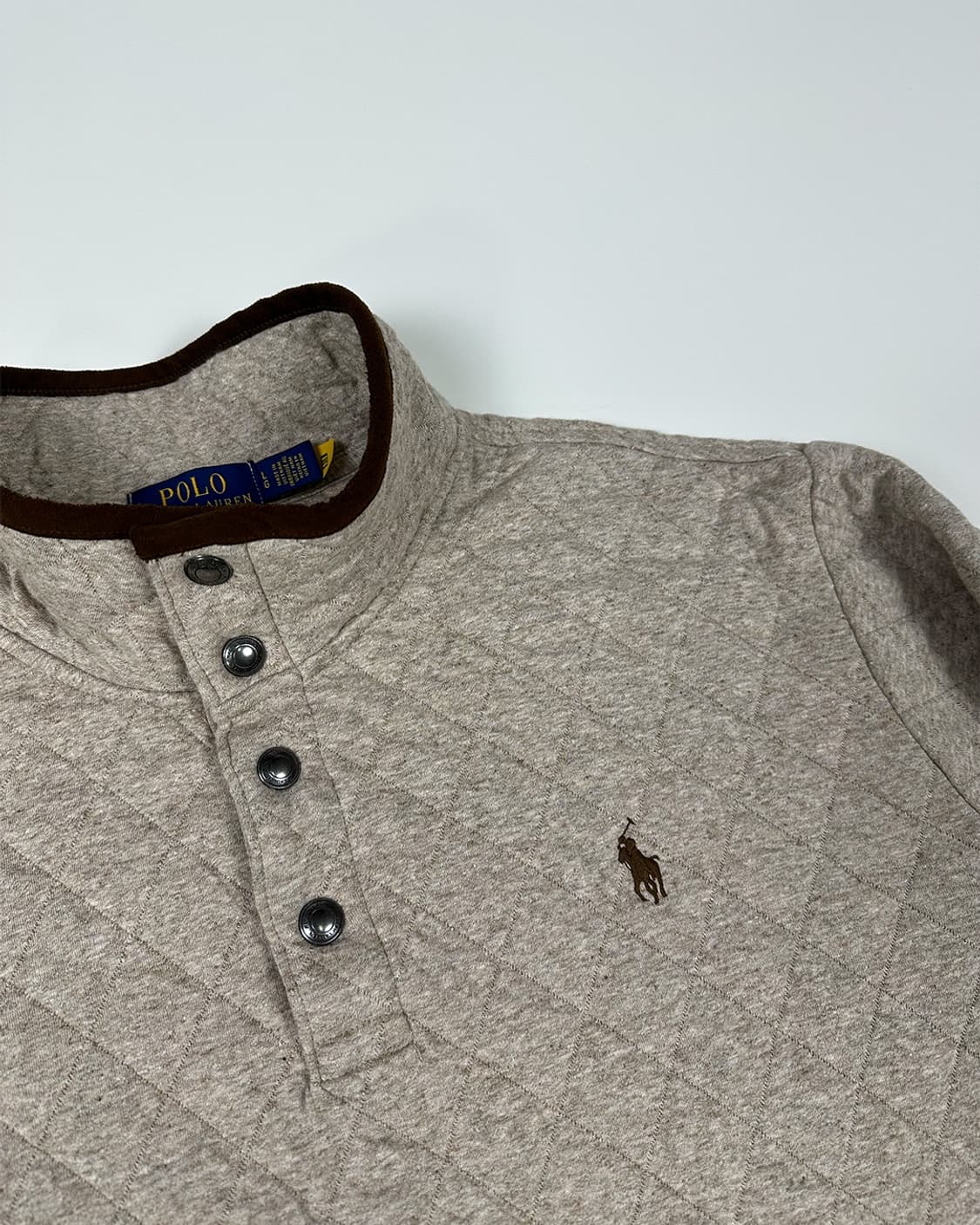 폴로 퀼팅 스냅 풀오버 상품이미지3