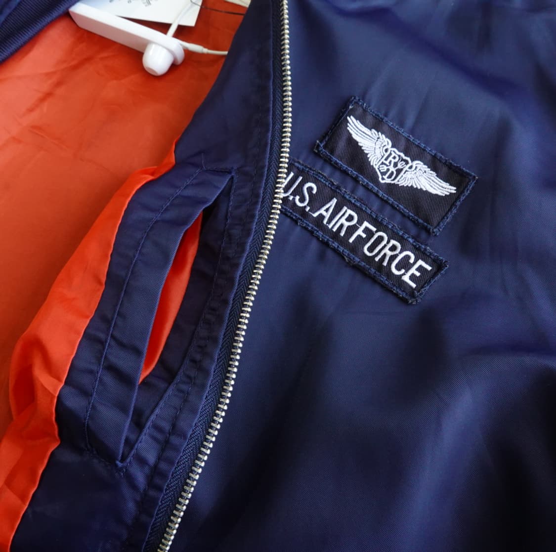 빈티지 US AIR FORCE 패치 MA-1 항공 점퍼 자켓 1905 상품이미지8