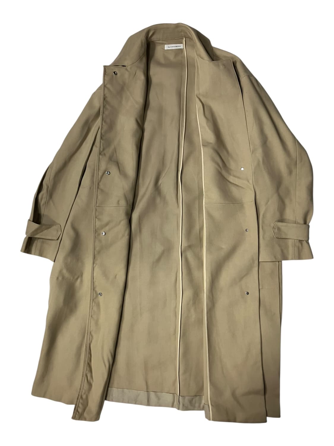 the CASHMERE 베이지 롱 트렌치 코트 M 상품이미지4