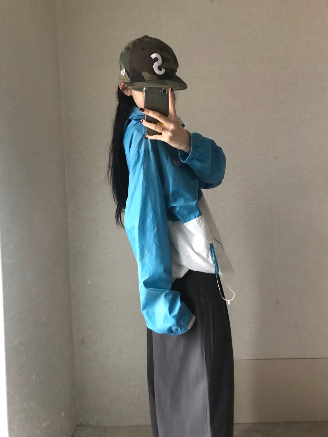 노페 연하늘 화이트 바람막이 상품이미지3