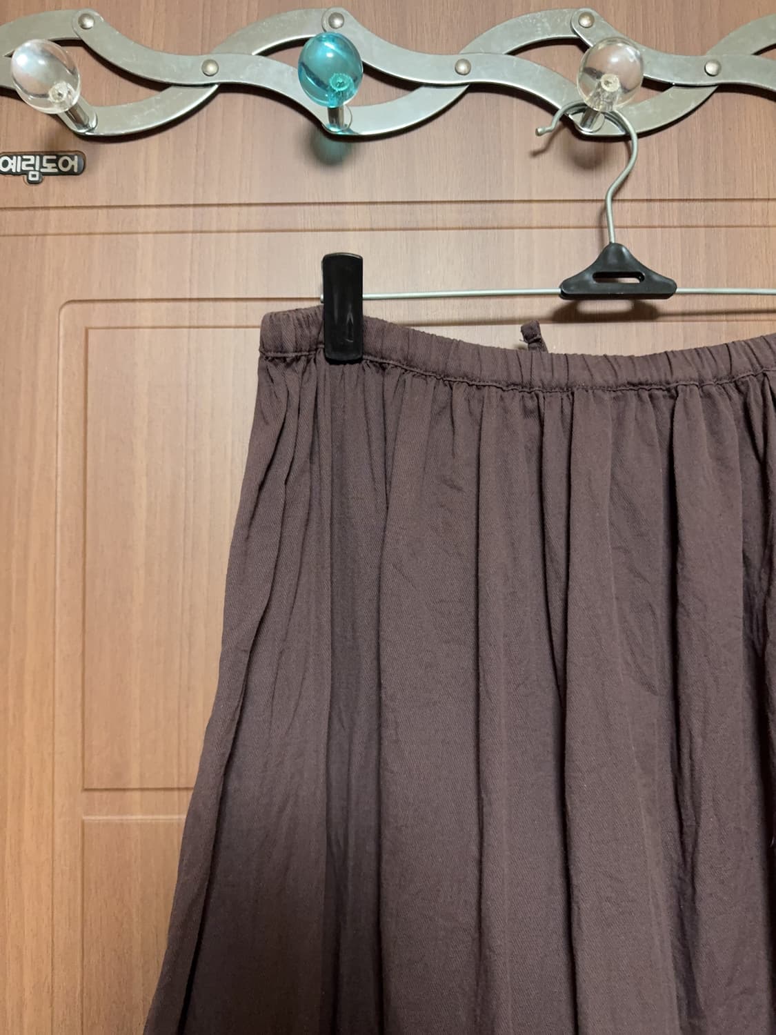 모리걸 하구미 일본 빈티지 브라운 핀턱 펀칭 자수 레이스 미디 스커트 상품이미지2