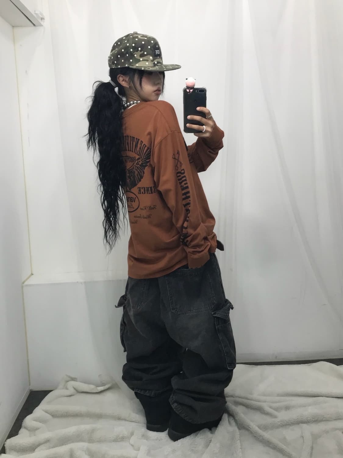 ☠️ 밴슨 프린팅 브라운 !! 롱슬리브 ☠️ 상품이미지5