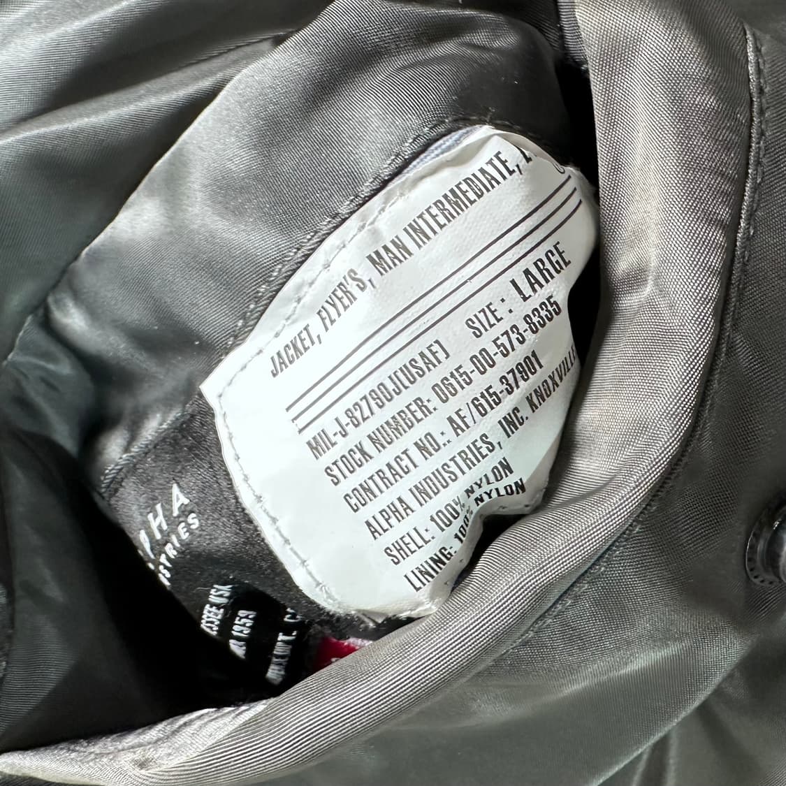 알파인더스트리 그레이 ma-1 자켓 상품이미지5